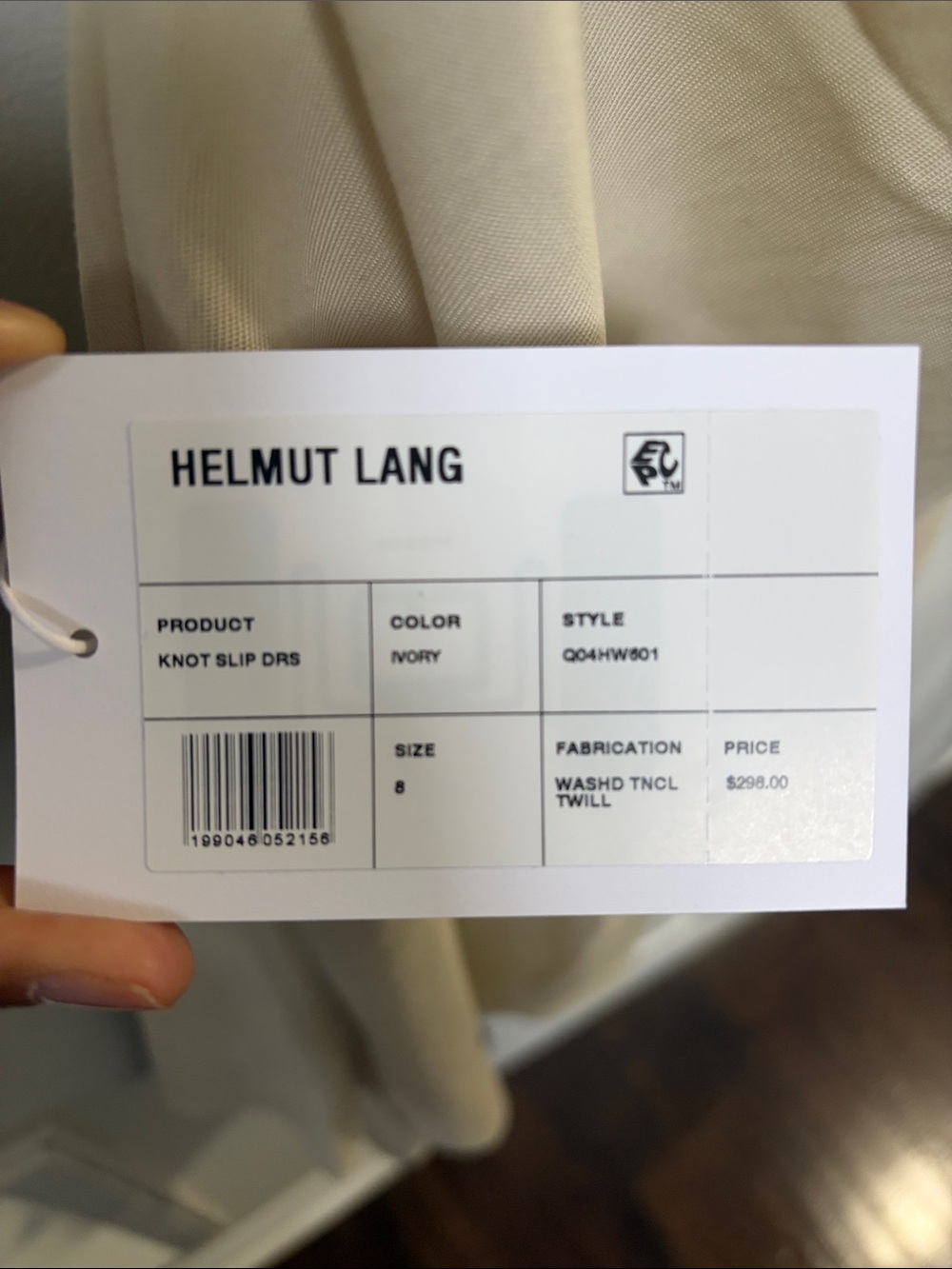 Helmut Lang Beige Asymmetrical Slip Dress - Picture 3 of 7